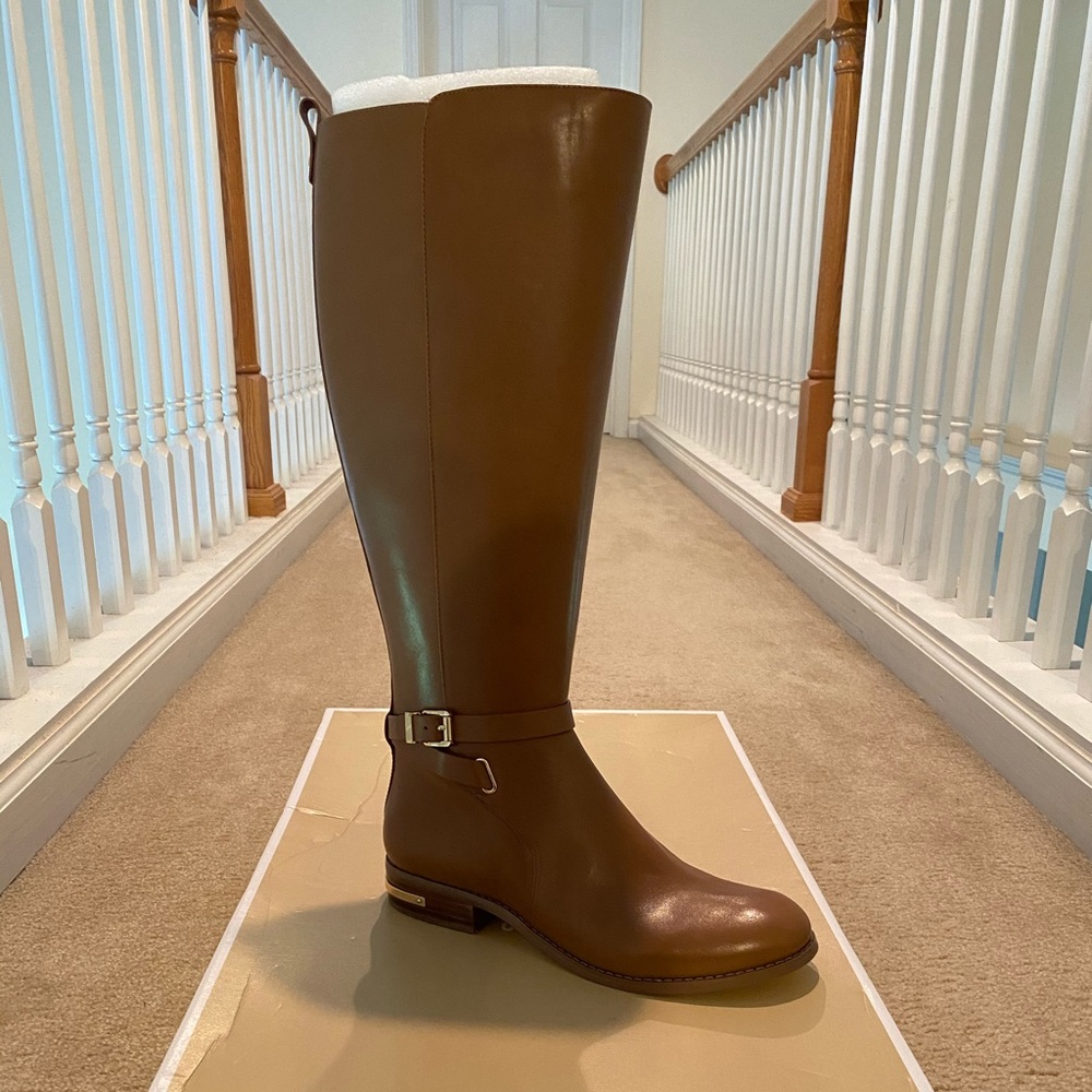 Brand New, Michael Kors Brown Leather Riding Boots